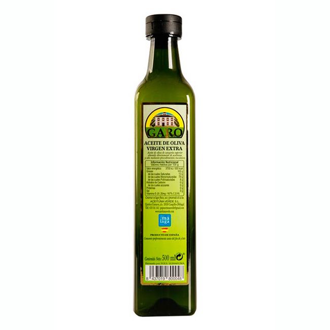 GARO, ACEITE DE OLIVA VIRGEN EXTRA Aceite de Oliva Virgen Extra 500 ml Pet 